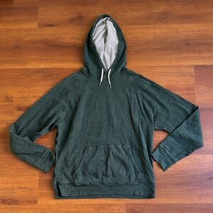 J. Crew Green Cotton Knit Hoodie - M